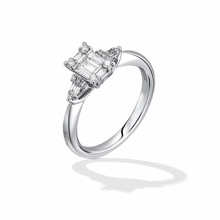RING WHITE GOLD 750 & PRECIOUS STONES - 97238