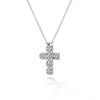 CROSS WHITE GOLD 750 & PRECIOUS STONES WITH CHAIN