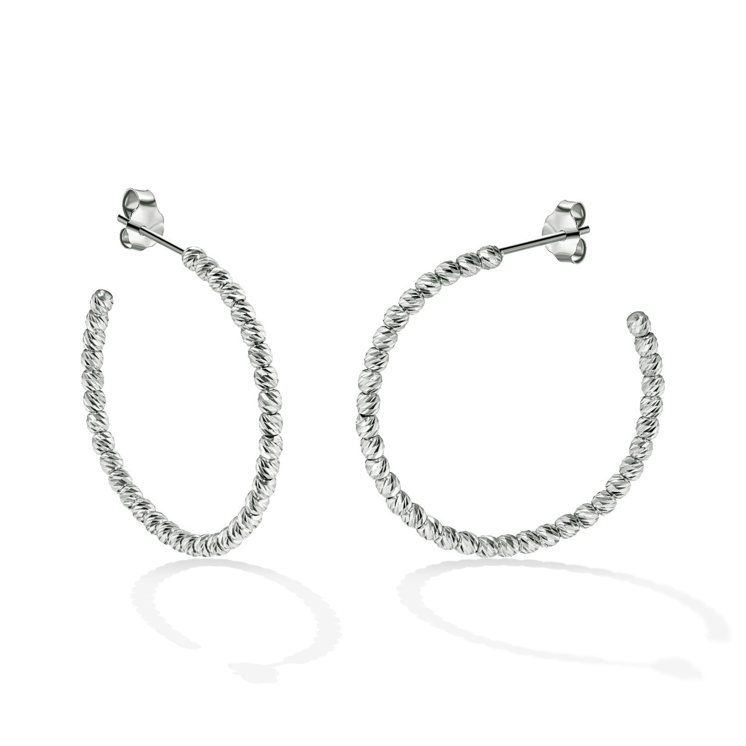 EARRINGS WHITE GOLD 585   - 97284