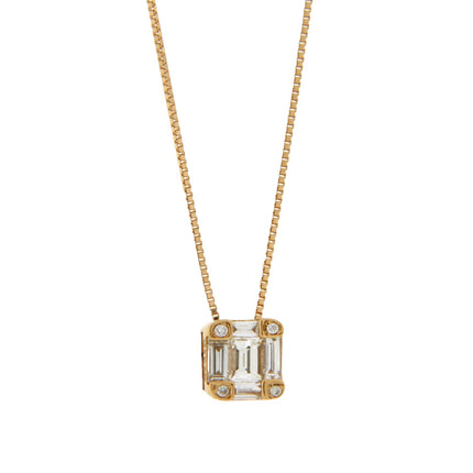 PENDANT PINK GOLD 750 & PRECIOUS STONES - 97308