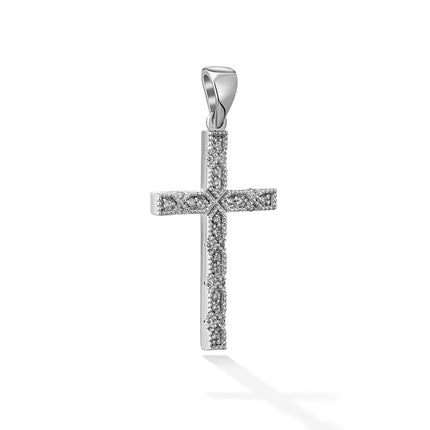 CROSS WHITE GOLD 750 & PRECIOUS STONES - 97366
