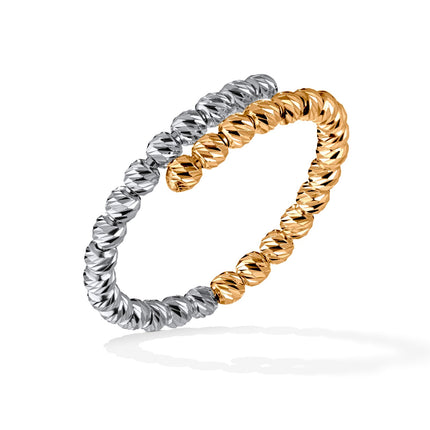 RING WHITE & PINK GOLD 585 - 97418