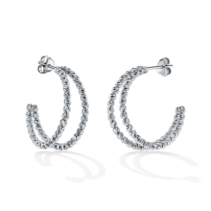 EARRINGS WHITE GOLD 585   - 97449