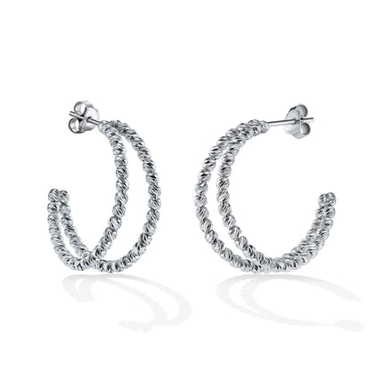 EARRINGS WHITE GOLD 585 - 97449