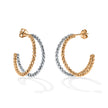 EARRINGS WHITE & PINK GOLD 585   - 97450