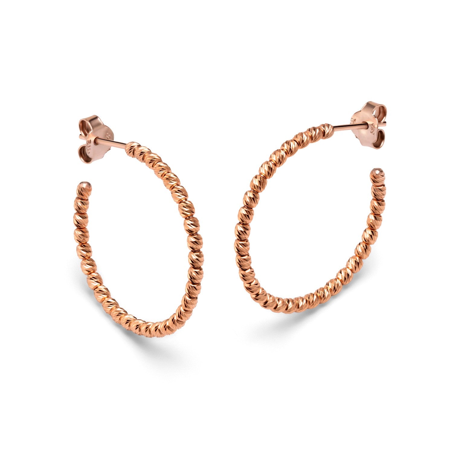 EARRINGS PINK GOLD 585   - 97475