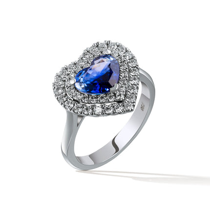 RING WHITE GOLD 750 & PRECIOUS STONES - 97480