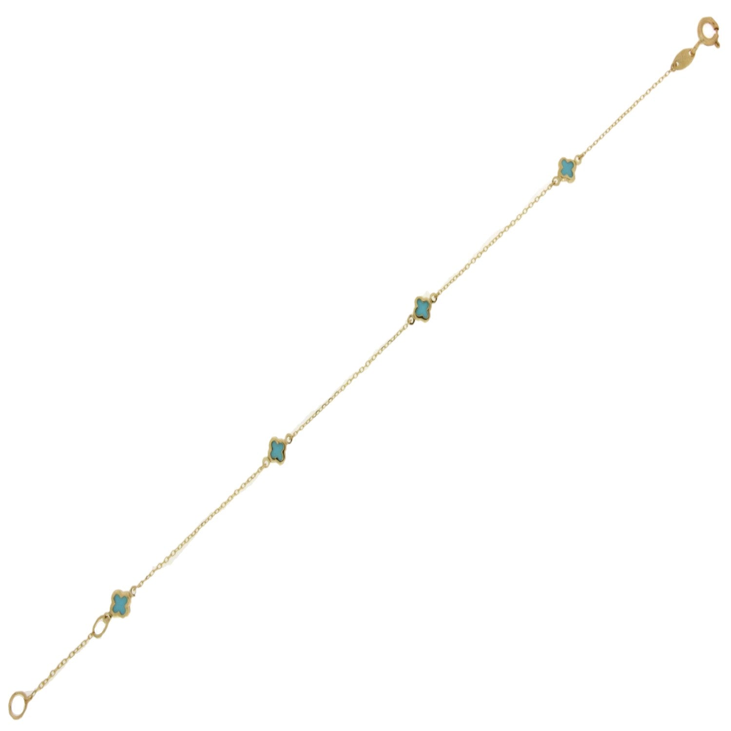 BRACELET GOLD 14K SEMIPRECIOUS STONES