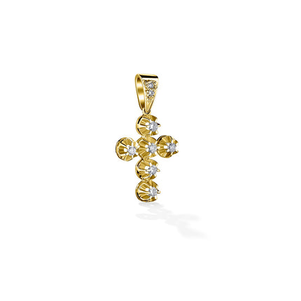 CROSS  GOLD 750 & PRECIOUS STONES - 97604