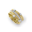 RING YELLOW & WHITE GOLD 750 & PRECIOUS STONES