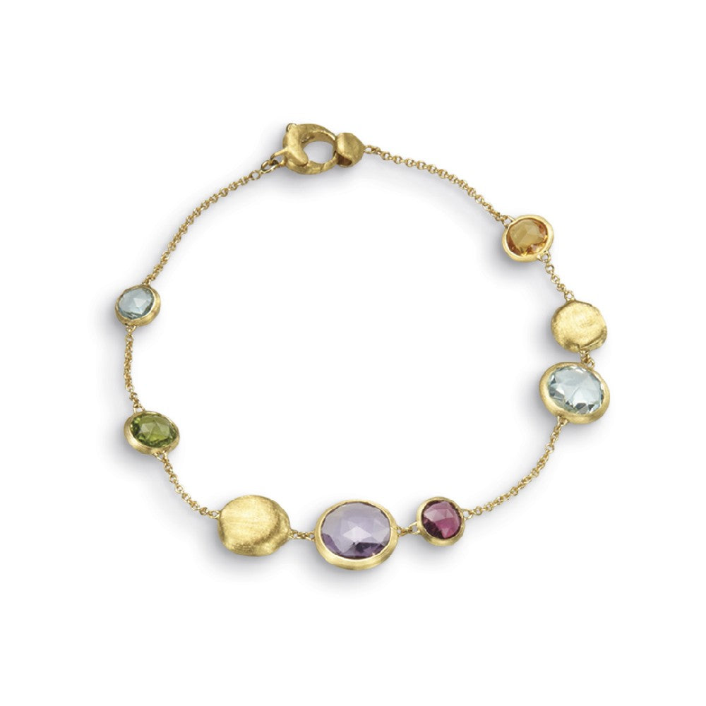 BRACELET YELLOW GOLD Κ18 ΜΕ SEMIPRECIOUS STONES