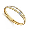 BANGLE YELLOW & WHITE GOLD 750 & PRECIOUS STONES