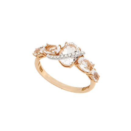 RING PINK GOLD 750 & PRECIOUS STONES  - 97655