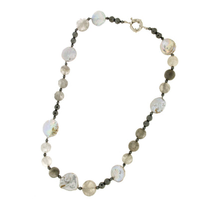 NECKLACE WITH PEARLS & SEMIPRECIOUS STONES - 98055