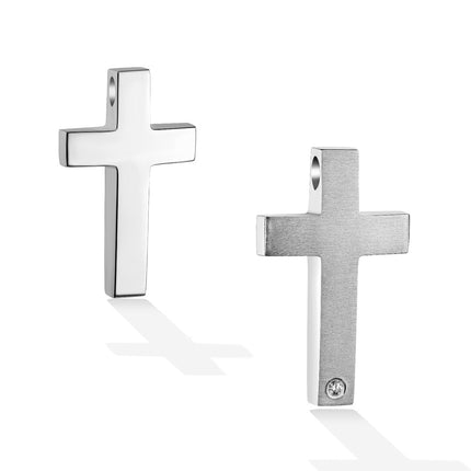 CROSS WHITE GOLD 585 & PRECIOUS STONES - 98082