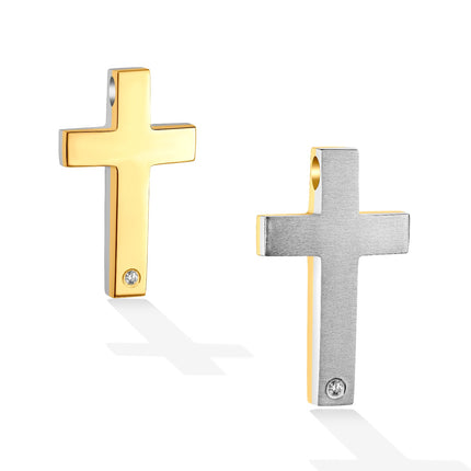 CROSS YELLOW & WHITE GOLD 585 & PRECIOUS STONES - 98083