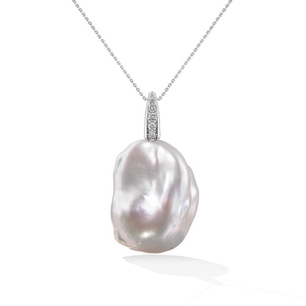 PENDANT WHITE GOLD 750 & PEARLS - 98115