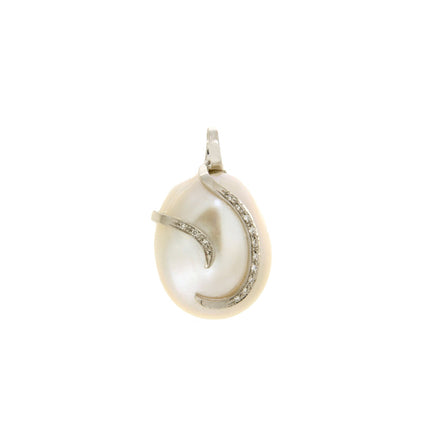 PENDANT WHITE GOLD 750 & PEARLS  - 98118