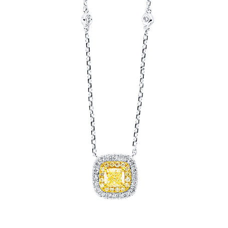 NECKLACE YELLOW & WHITE GOLD 750 & PRECIOUS STONES - 98167 - Availability: Immediately