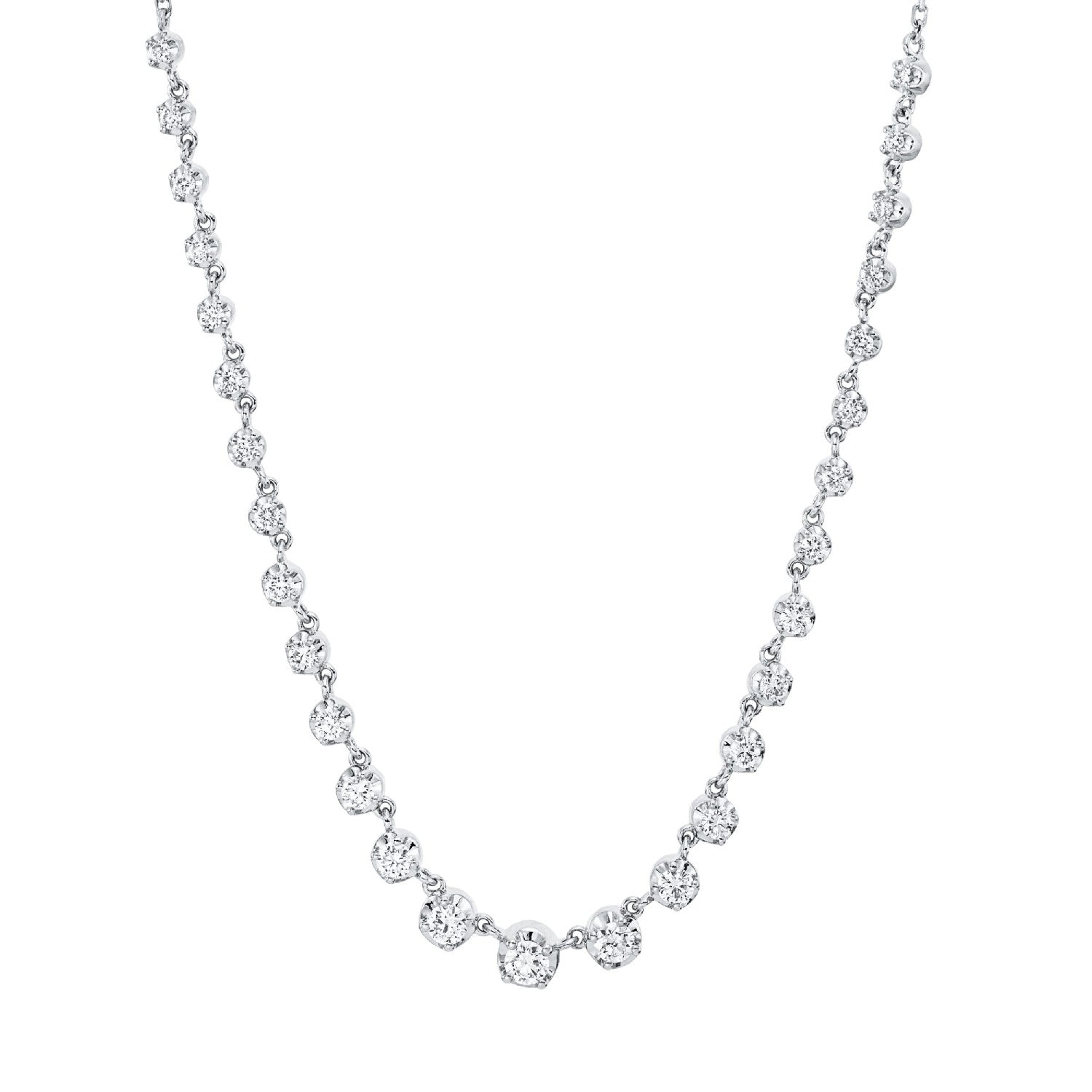 NECKLACE WHITE GOLD 750 & PRECIOUS STONES  - 98172