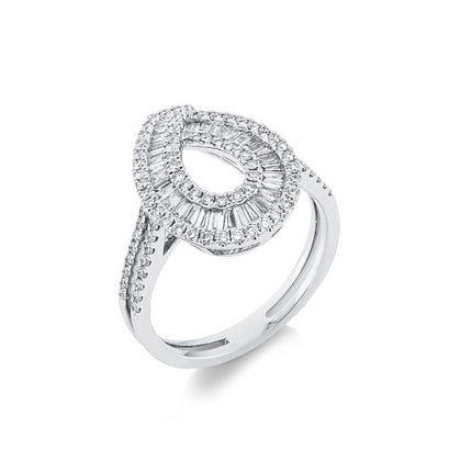 RING WHITE GOLD 750 & PRECIOUS STONES - 98173