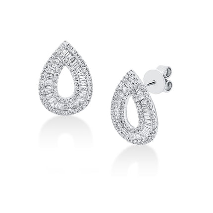 EARRINGS WHITE GOLD 750 & PRECIOUS STONES - 98174