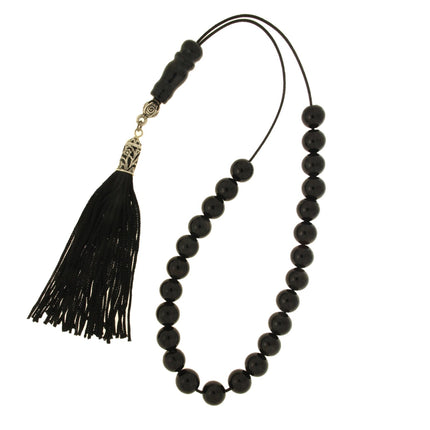 ROSARY BLACK ONYX & SILVER - 98260