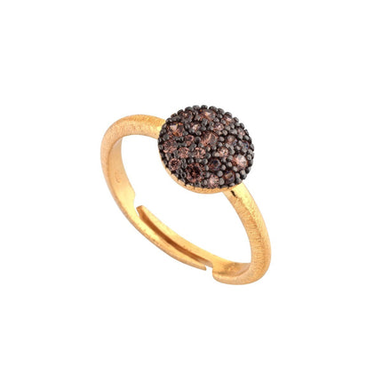 RING BLACK & YELLOW SILVER 925 & C.Z.  - 98267