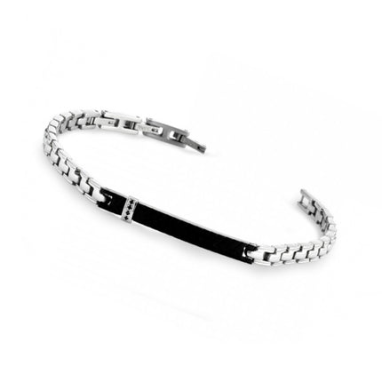 BRACELET WHITE & BLACK NO PRECIOUS METAL