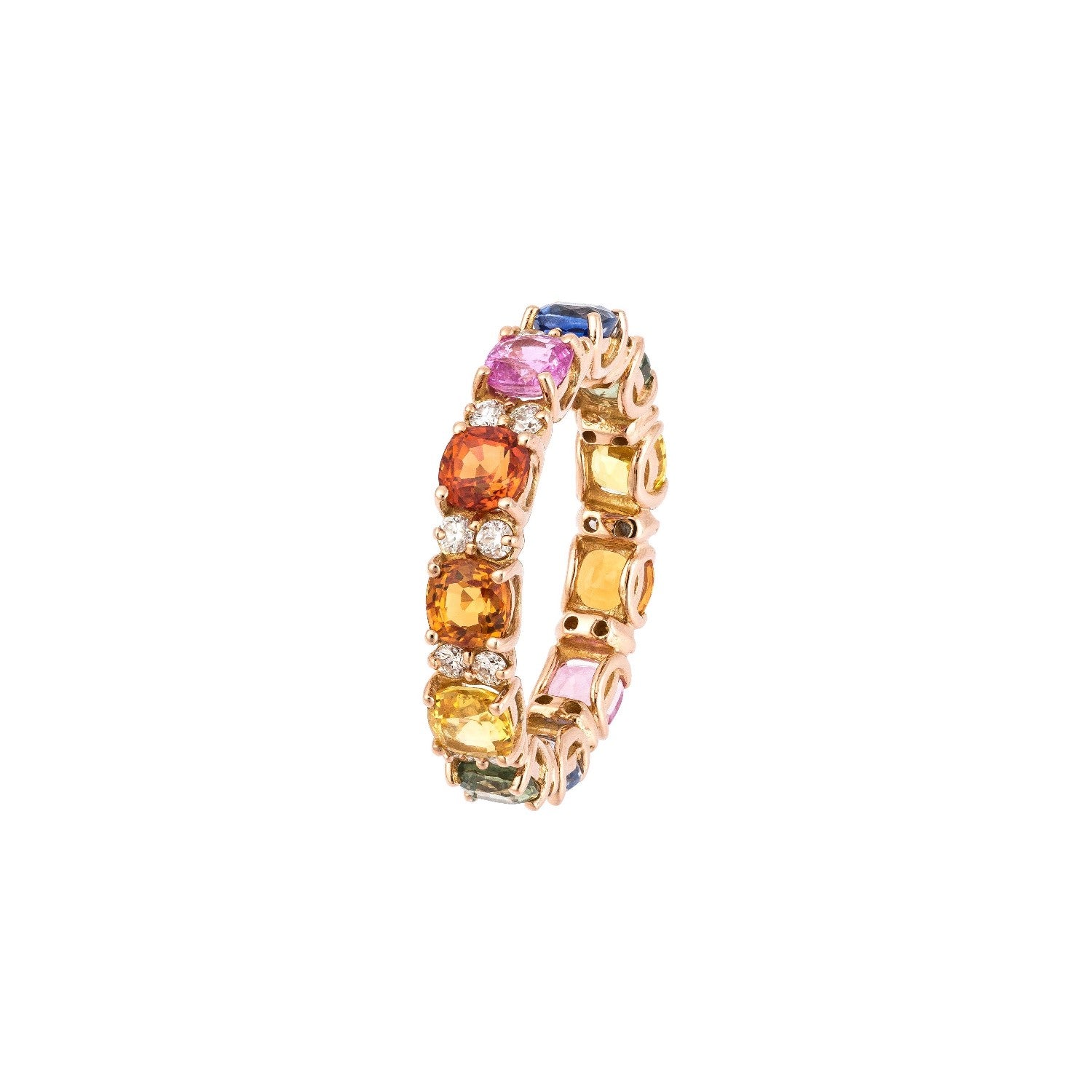 RING PINK GOLD 750 & PRECIOUS STONES  - 98349