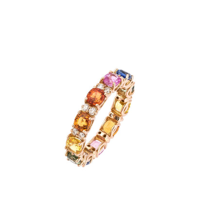 RING PINK GOLD 750 & PRECIOUS STONES - 98349