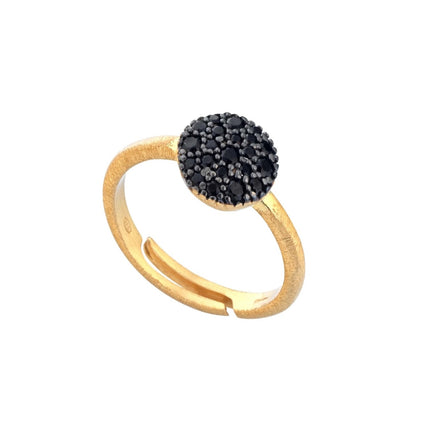 RING BLACK & YELLOW SILVER 925 & C.Z.  - 98550