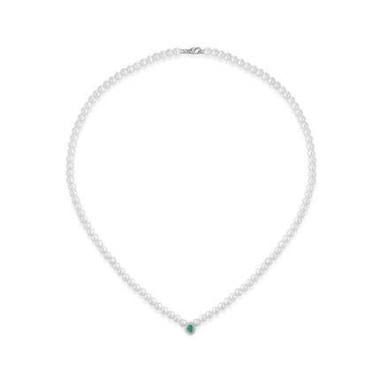 NECKLACE  WHITE GOLD 750 & PRECIOUS STONES - 98658