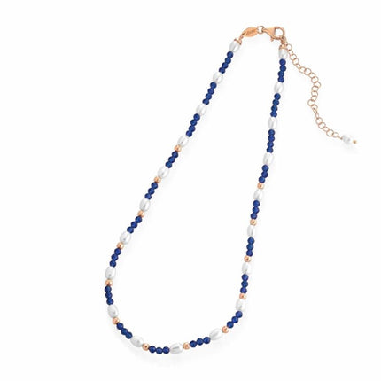 NECKLACE PINK SILVER 925 & PEARLS - 98668