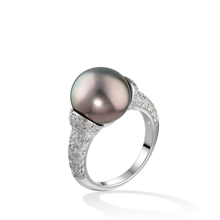 RING WHITE GOLD 750 & PRECIOUS STONES - 98673