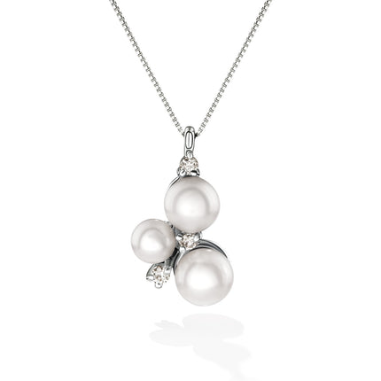 NECKLACE WHITE GOLD 750 & PRECIOUS STONES - 98679