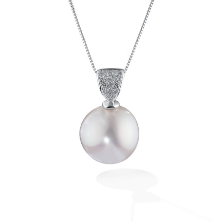 PENDANT WHITE GOLD 750 & PEARLS - 98683