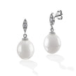 EARRINGS WHITE GOLD 750 & PRECIOUS STONES  - 98690