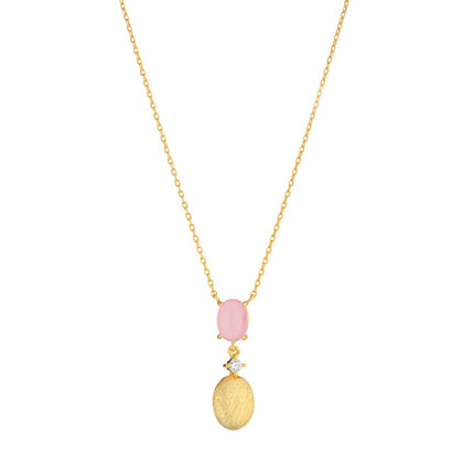 NECKLACE YELLOW SILVER 925 & SEMIPRECIOUS STONES - 98707