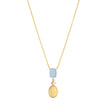 NECKLACE YELLOW SILVER 925 & SEMIPRECIOUS STONES  - 98709