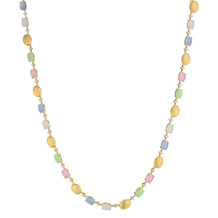 NECKLACE YELLOW SILVER 925 & SEMIPRECIOUS STONES  - 98711