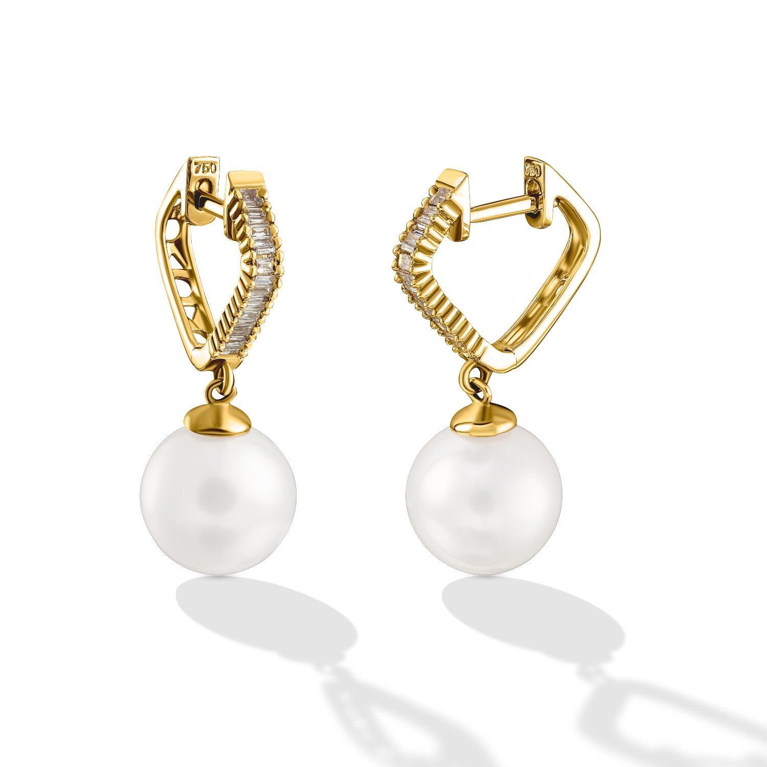 EARRINGS  GOLD 750 & PEARLS - 98906