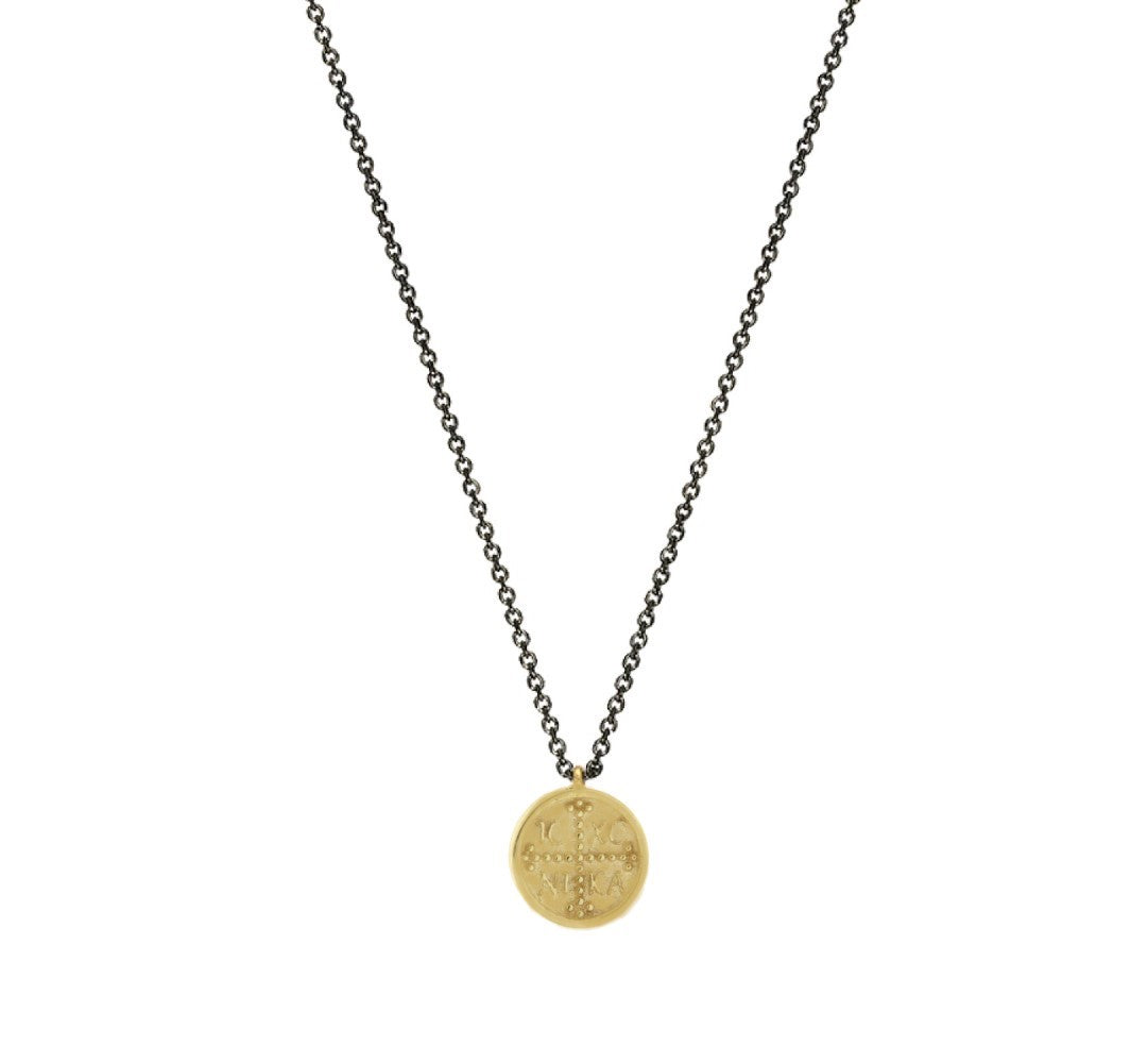 NECKLACE  GOLD 585 WITH SILVER CHAIN - 98937
