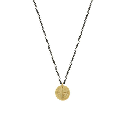 NECKLACE  GOLD 585 WITH SILVER CHAIN - 98937