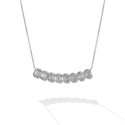NECKLACE WHITE GOLD 750 & PRECIOUS STONES - 98947