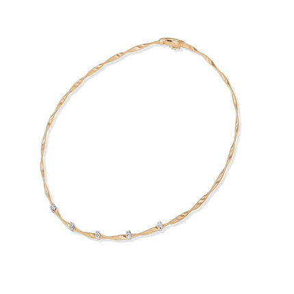 NECKLACE YELLOW & WHITE GOLD 750 & PRECIOUS STONES - 98995