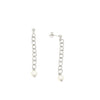 EARRINGS WHITE GOLD 750 & PEARLS - 99015