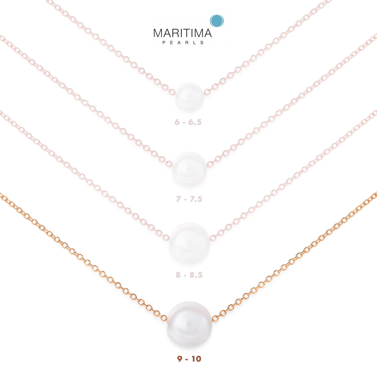 NECKLACE PINK GOLD 750 & PEARLS - 99116 - Availability: Immediately