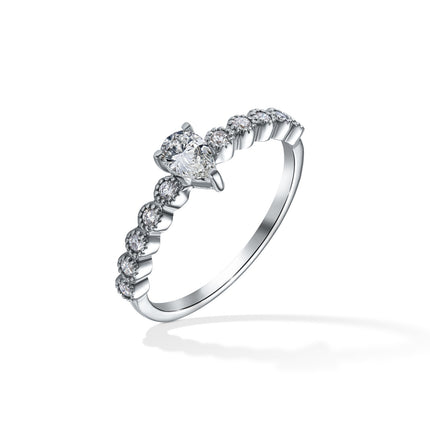 RING WHITE GOLD 750 & PRECIOUS STONES - 99194 - Availability: Up to 1 month