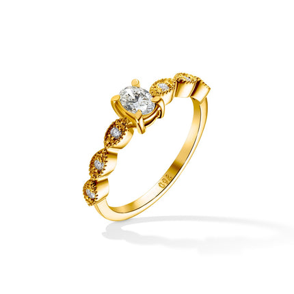RING WHITE GOLD 750 & PRECIOUS STONES - 99197